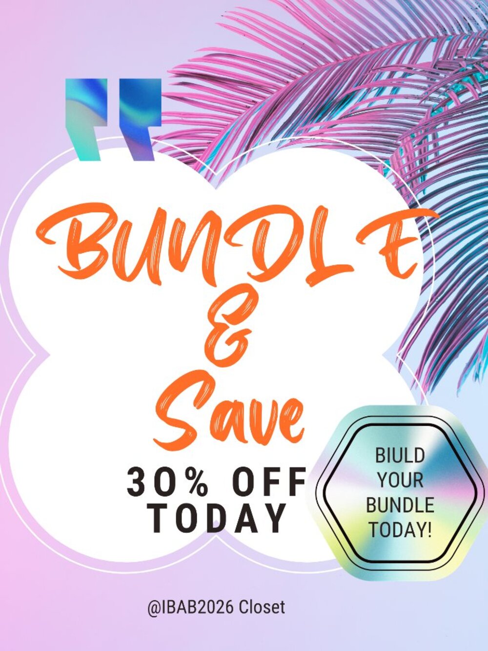 SUNDAY MAY 24 Bundle & Save 30% OFF Your Bundles Today ONLY (4 or more items)